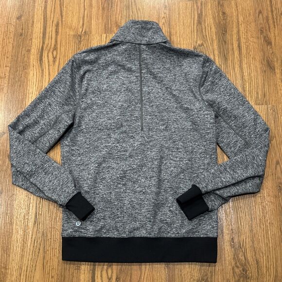 Lululemon Prepost Jacket Mens Small Heathered Black White Pockets Full Zip - Picture 6 of 6